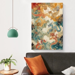 Dragon Peinture sur toile sans cadre, impressions posters art mural pour déco maison chambre bureau
