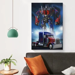 Transformers Optimus Prime Peinture sur toile sans cadre, impressions posters art mural pour déco maison chambre bureau