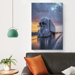 Gros camion Peinture sur toile sans cadre, impressions posters art mural pour déco maison chambre bureau