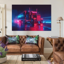 Gros camion Peinture sur toile sans cadre, impressions posters art mural pour déco maison chambre bureau