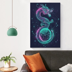 Dragon Peinture sur toile sans cadre, impressions posters art mural pour déco maison chambre bureau