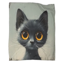 Siamese Chat Plaid en Polaire Imprimé 3D Couverture Douce Confortable pour Canapé Lit Bureau