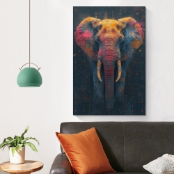 Éléphant Peinture sur toile sans cadre, impressions posters art mural pour déco maison chambre bureau