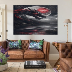 Dragon Peinture sur toile sans cadre, impressions posters art mural pour déco maison chambre bureau