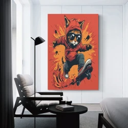Gato Pintura en lienzo sin marco, impresiones de pósters arte pared para decoración hogar dormitorio oficina
