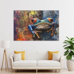 Grenouille Peinture sur toile sans cadre, impressions posters art mural pour déco maison chambre bureau
