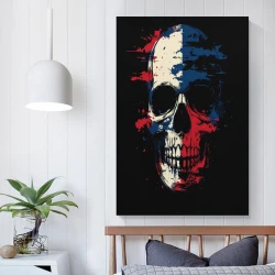Crâne Peinture sur toile sans cadre, impressions posters art mural pour déco maison chambre bureau