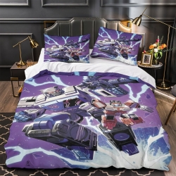 Transformers Autobots Housse de Couette Imprimée 3D Douce 3 Pièces Literie Garçons Filles