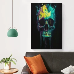 Crâne Peinture sur toile sans cadre, impressions posters art mural pour déco maison chambre bureau