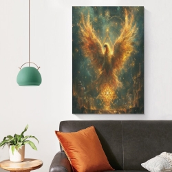 Phénix Peinture sur toile sans cadre, impressions posters art mural pour déco maison chambre bureau