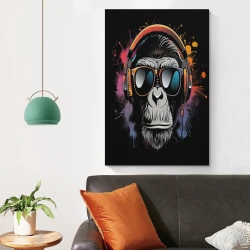 Gorille Peinture sur toile sans cadre, impressions posters art mural pour déco maison chambre bureau