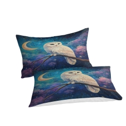 Hibou Housse de Couette Imprimée 3D Douce 3 Pièces Literie Garçons Filles