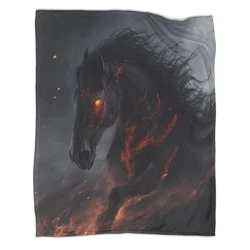 Cheval Plaid en Polaire Imprimé 3D Couverture Douce Confortable pour Canapé Lit Bureau