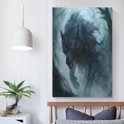 Loup Peinture sur toile sans cadre, impressions posters art mural pour déco maison chambre bureau
