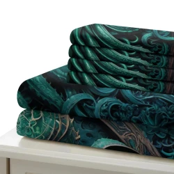 Mythe de l'horreur Cthulhu Housse de Couette Imprimée 3D Douce 3 Pièces Literie Garçons Filles