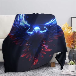 Aigle Plaid en Polaire Imprimé 3D Couverture Douce Confortable pour Canapé Lit Bureau