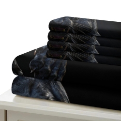 Panthère noire Housse de Couette Imprimée 3D Douce 3 Pièces Literie Garçons Filles