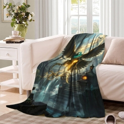 Aigle Plaid en Polaire Imprimé 3D Couverture Douce Confortable pour Canapé Lit Bureau