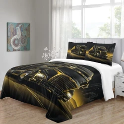 Gros camion Housse de Couette Imprimée 3D Douce 3 Pièces Literie Garçons Filles