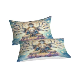 Bouddha Housse de Couette Imprimée 3D Douce 3 Pièces Literie Garçons Filles