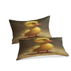 Canard Housse de Couette Imprimée 3D Douce 3 Pièces Literie Garçons Filles