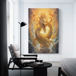 oriental Dragón Pintura en lienzo sin marco, impresiones de pósters arte pared para decoración hogar dormitorio oficina