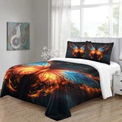Papillon Housse de Couette Imprimée 3D Douce 3 Pièces Literie Garçons Filles