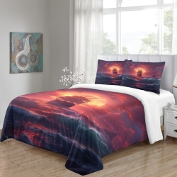 Voilier Housse de Couette Imprimée 3D Douce 3 Pièces Literie Garçons Filles
