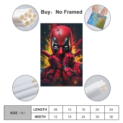 Marvel Deadpool Peinture sur toile sans cadre, impressions posters art mural pour déco maison chambre bureau
