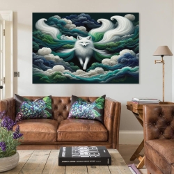 Renard Peinture sur toile sans cadre, impressions posters art mural pour déco maison chambre bureau