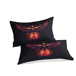 Phoenix Housse de Couette Imprimée 3D Douce 3 Pièces Literie Garçons Filles