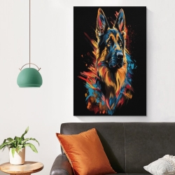 Berger allemand Peinture sur toile sans cadre, impressions posters art mural pour déco maison chambre bureau