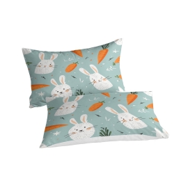 Lapin Housse de Couette Imprimée 3D Douce 3 Pièces Literie Garçons Filles