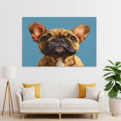 Bulldog francese Pittura su tela senza cornice, stampe di poster arte murale per arredo casa camera ufficio