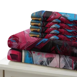 Avengers Iron Man Housse de Couette Imprimée 3D Douce 3 Pièces Literie Garçons Filles