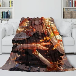 Tueur de démons: Demon Slayer Plaid en Polaire Imprimé 3D Couverture Douce Confortable pour Canapé Lit Bureau