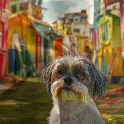 Shih Tzu 3D Gedruckter Bettbezug Weiche 3-teilige Bettwäsche für Jungen Mädchen
