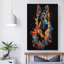Berger allemand Chien Peinture sur toile sans cadre, impressions posters art mural pour déco maison chambre bureau