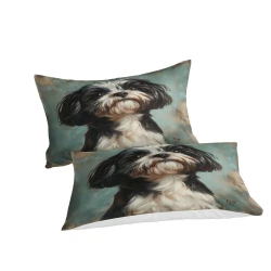 Shih Tzu Funda Nórdica Impresa en 3D Suave 3 Piezas Ropa de Cama para Niños Niñas