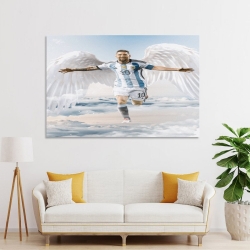 Lionel Messi Peinture sur toile sans cadre, impressions posters art mural pour déco maison chambre bureau