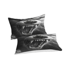 Loup Housse de Couette Imprimée 3D Douce 3 Pièces Literie Garçons Filles