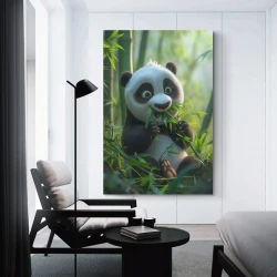 Panda Peinture sur toile sans cadre, impressions posters art mural pour déco maison chambre bureau