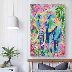 Éléphant Peinture sur toile sans cadre, impressions posters art mural pour déco maison chambre bureau