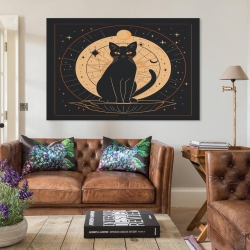 Chat Peinture sur toile sans cadre, impressions posters art mural pour déco maison chambre bureau