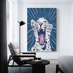 Léopard Peinture sur toile sans cadre, impressions posters art mural pour déco maison chambre bureau