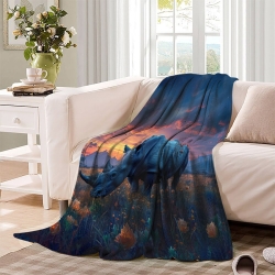 Rhinocéros Plaid en Polaire Imprimé 3D Couverture Douce Confortable pour Canapé Lit Bureau