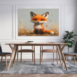 Renard Peinture sur toile sans cadre, impressions posters art mural pour déco maison chambre bureau