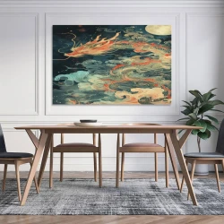 Dragon Peinture sur toile sans cadre, impressions posters art mural pour déco maison chambre bureau