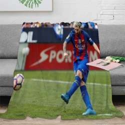 Lionel Messi Plaid en Polaire Imprimé 3D Couverture Douce Confortable pour Canapé Lit Bureau