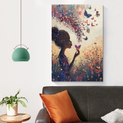 Papillon Peinture sur toile sans cadre, impressions posters art mural pour déco maison chambre bureau